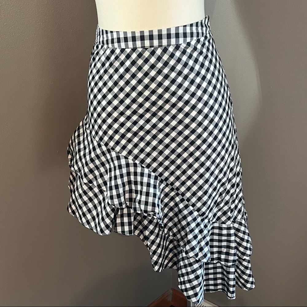 Paid Asymmetrical Skirt